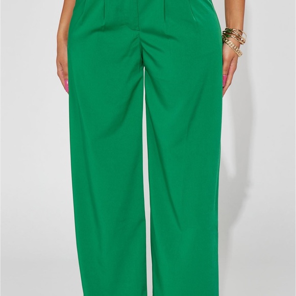 Emerald Green Women's Pants - Picture 2 of 3